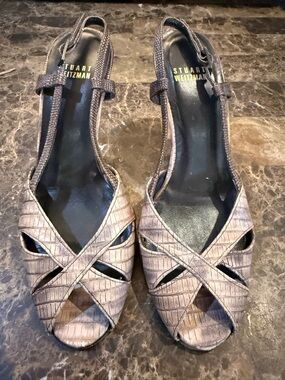 Stuart Weitzman. Brown Ombré Slingback Heels. Size 6.